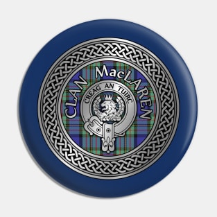 Clan MacLaren Crest & Tartan Knot Pin