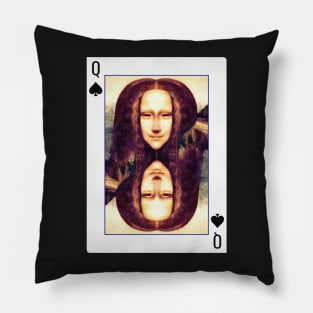 Queen Of Spades Design Pillow