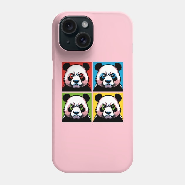 Pop Frowning Panda - Funny Panda Art Phone Case by PawPopArt