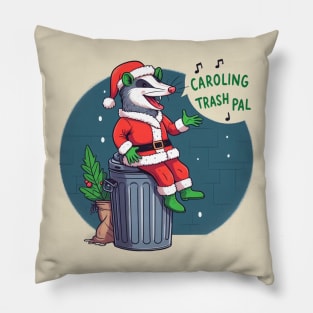 Opossum Christmas Pillow