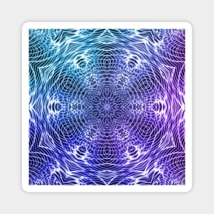 Ombre Laser Mandala Floral Flower Magnet