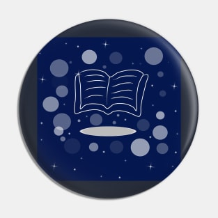 Book, reading, education. Banner, illustration with dark blue color background Pin