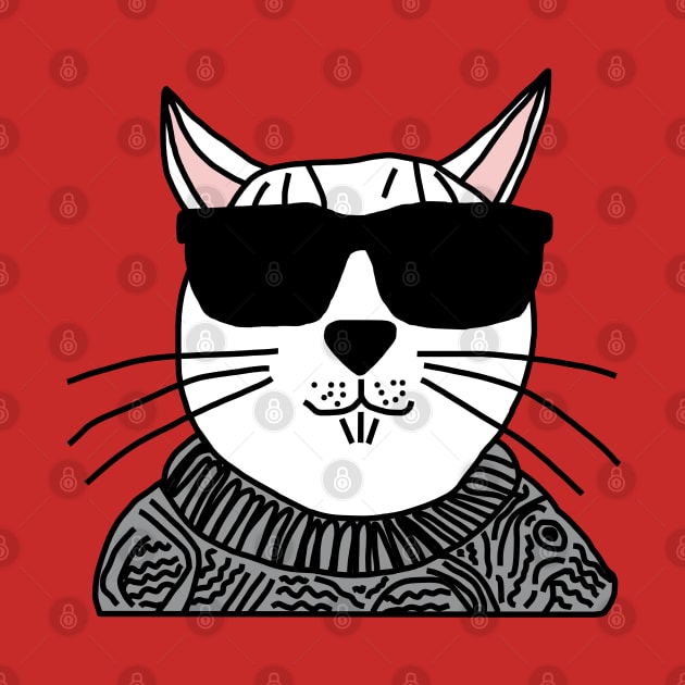 Kitty Cat Beatnik by ellenhenryart