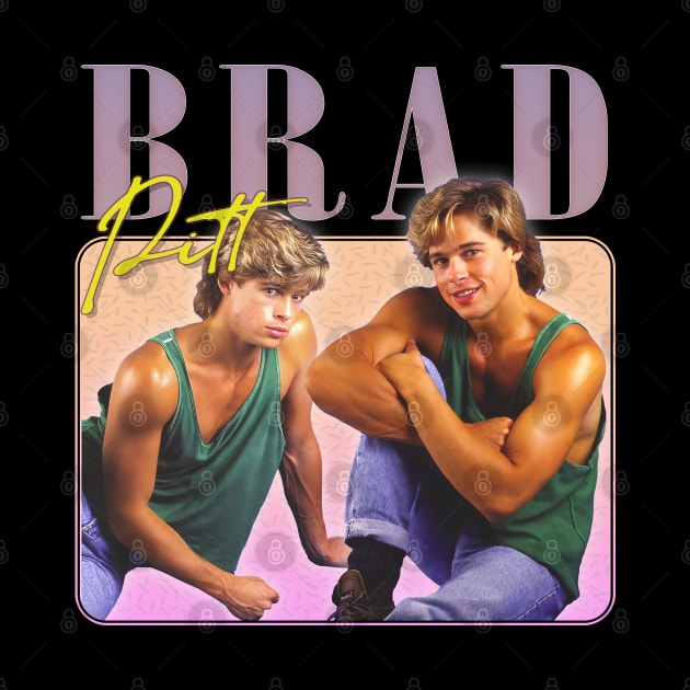 Brad Pitt - 90s Style Aesthetic Fan Art Design by DankFutura