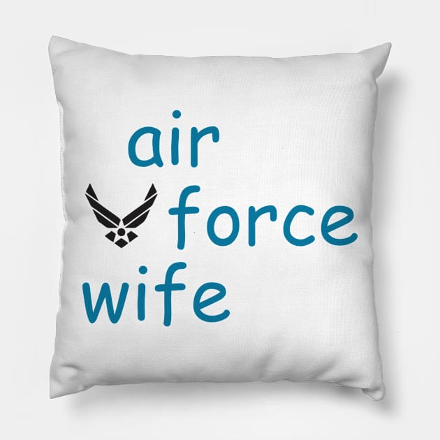 air force wife Pillow by Vortex.Merch