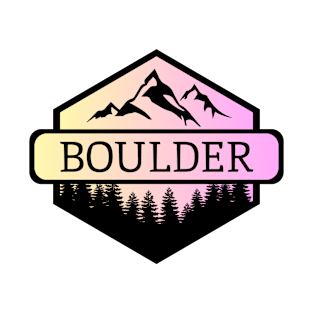 Boulder Colorado Mountains and Trees T-Shirt