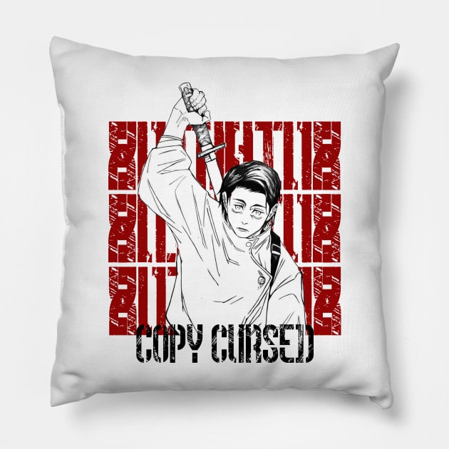 Copy Cursed - Okkotsu Yuta Pillow by Blackpumpkins