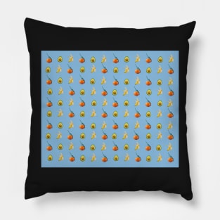 Obsession for fruits blue Pillow