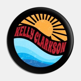 Personalized Name Clarkson Vintage Styles Camping 70s 80s 90s Pin