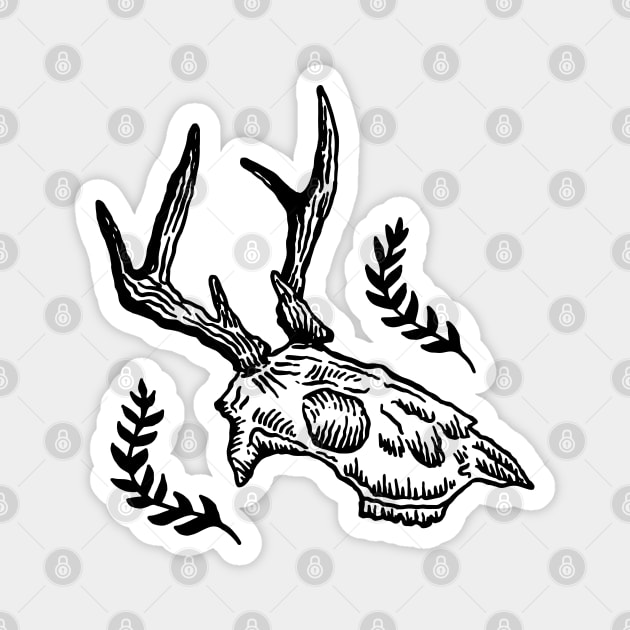 Deer Skull Magnet by LadyMorgan
