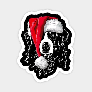 Funny Bernese Mountain Dog Santa Christmas dog Magnet