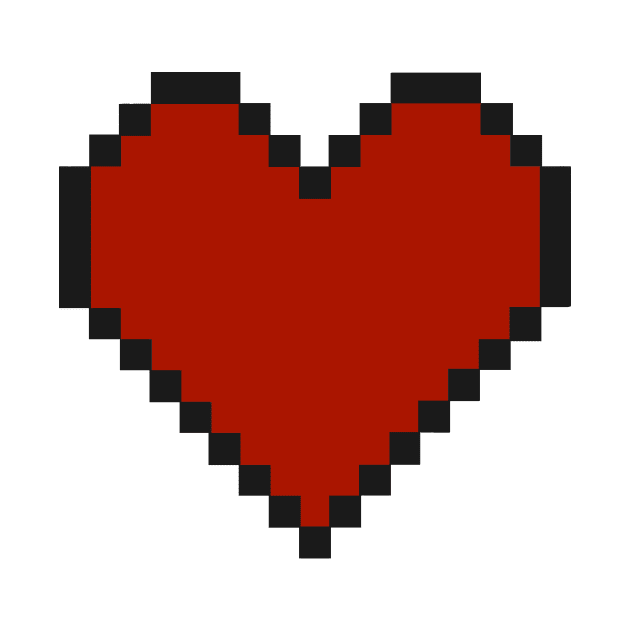 Pixel Art Heart Red by benchmark