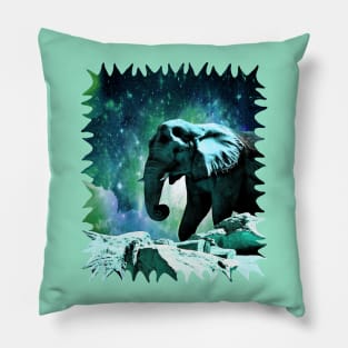 Galaxy Elephant of the Planet Pachyderm Pillow