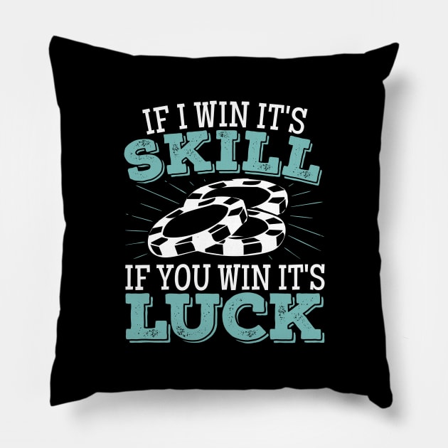 Funny Poker Player Game Poker Night Gift Pillow by Dolde08