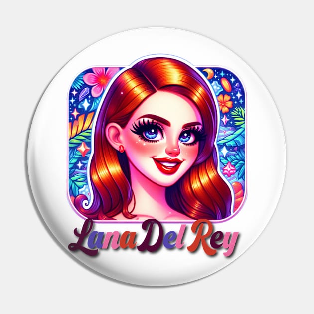 Lana Del Rey - Inspired by Lisa Frank Pin by Tiger Mountain Design Co.