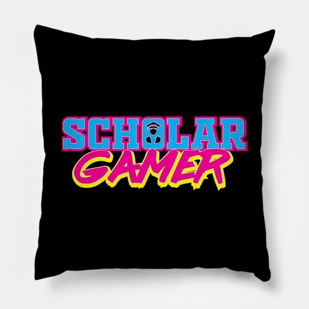 Scholar Gamer Pillow by vphsgraphics