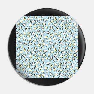 Popcorn Party Pattern light blue Pin