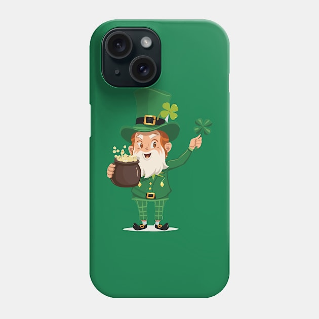 st patrick and clover irish Phone Case by YuriArt