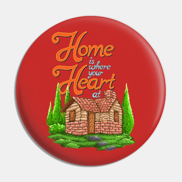 home is where your heart art pixel Pin by Mako Design 