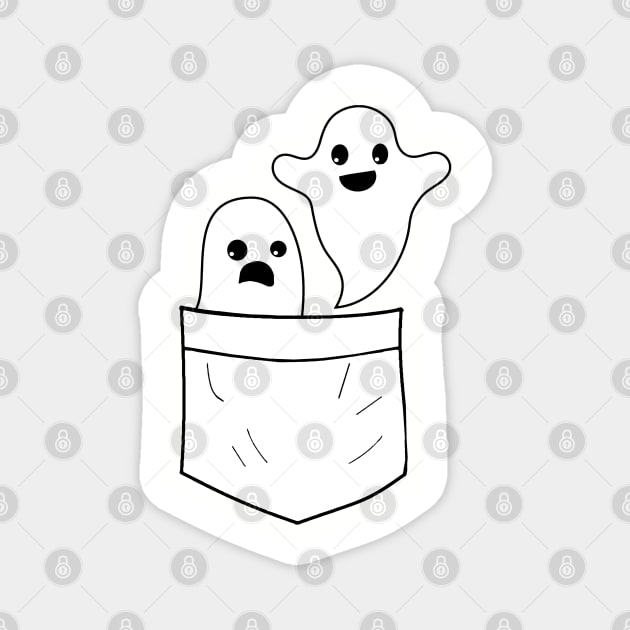 Ghosted Spooky Pocket Magnet by PeakedNThe90s