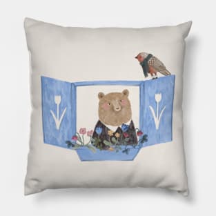 Bear Cottage House Window Pillow