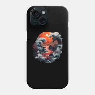 Dragon Soaring Over A Tumultuous Ocean Phone Case