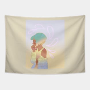 Aesthetic/Pastel Girl Tapestry