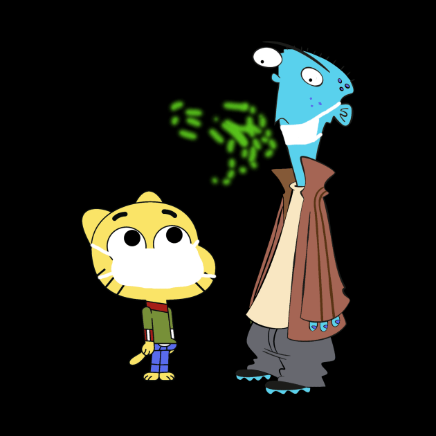 GUMBALL AND ED EDD AND EDDIE MASK UP by GClothes