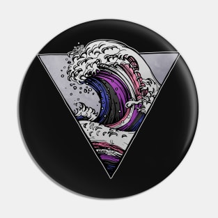 Genderfluid LGBT Wave Pin