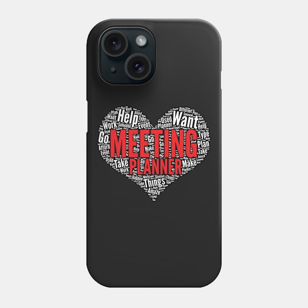 Meeting planner Heart Shape Word Cloud Design design Phone Case by theodoros20