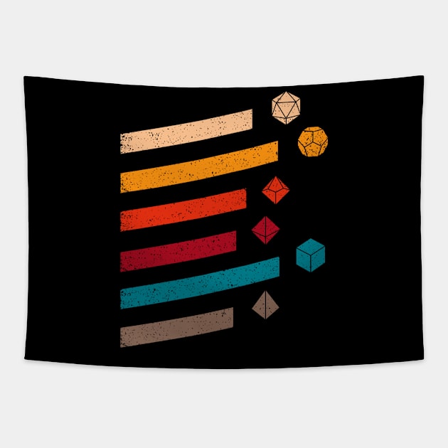 Vintage Polyhedral D20 Dice Minimalist Tapestry by Delightful Designs