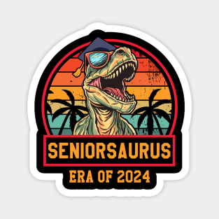 Class of 2024 Senior Gifts Funny Seniorsaurus Seniors 2024 Magnet