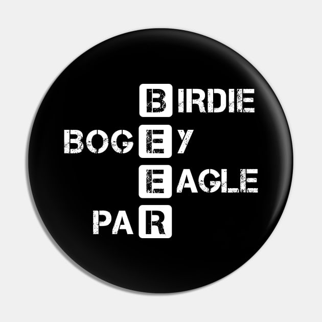 Birdie Bogey Eagle Par Beer Funny Golf Golfing Golfer Gift Pin by Maica