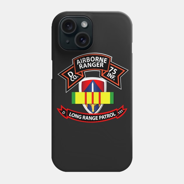 D Co 75th Ranger - II Field Force - VN Ribbon - LRSD F - 151 Phone Case by twix123844