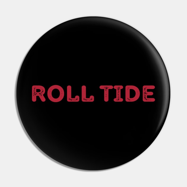 Red Vintage Roll Tide Pin by MaryMerch