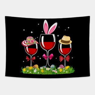 Three Wine Easter Day Eggs Easter T-shirt Tapestry