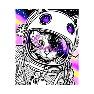 Funny astraunot cat Design cat lovers Cool space lover T-Shirt