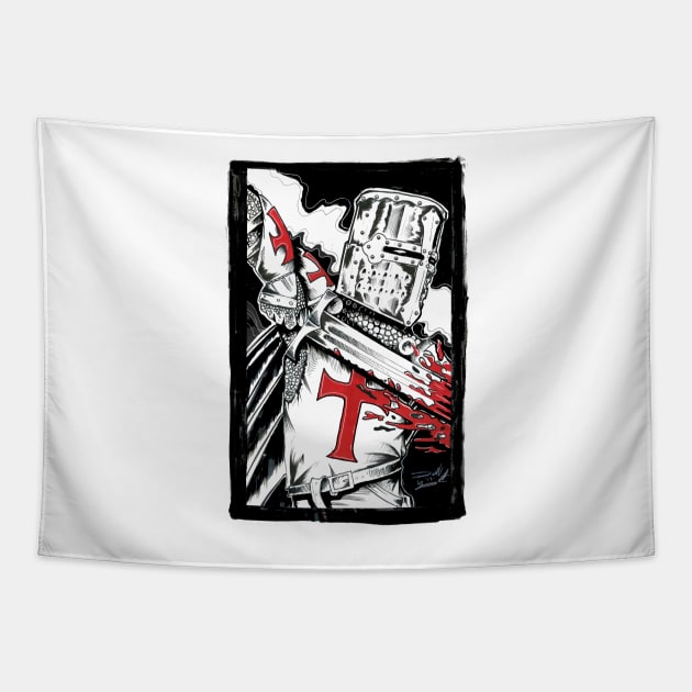 Knight Templar Warsong Tapestry by paintchips