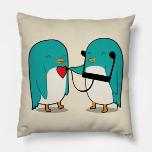 Cute Birdsong big heart Pillow