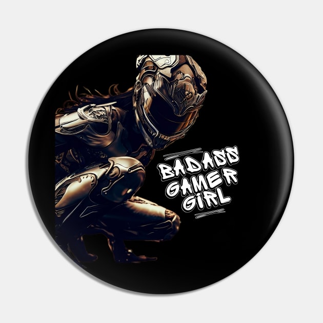 Cyberpunk-Steampunk Badass Gamer Girl 001 Pin by THE AVENUE BAY