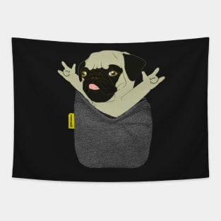 Pug Rock Pocket Tapestry