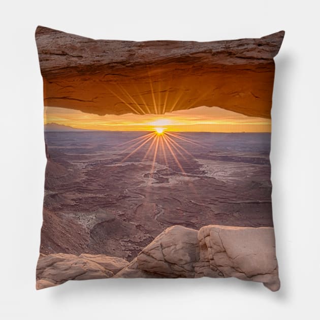 Mesa Arch Sunrise Pillow by StacyWhite