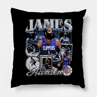 James Harden Vintage Bootleg Pillow