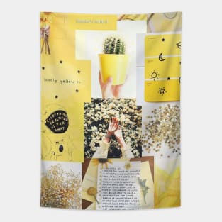 Lemon Moodboard Tapestry