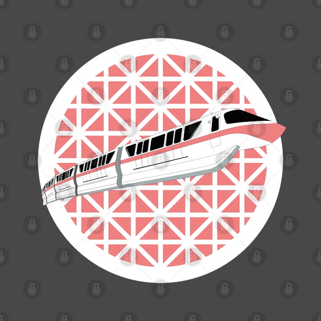 Coral Spaceship Earth Monorail by FandomTrading