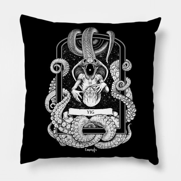 Yig Lovecraft Pillow by EmptyIs