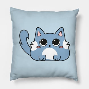 Cute blue kitten with white spots Pillow