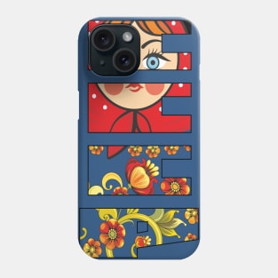 Babushka Socialism Chic Gift Shirt.  Eastern Block style Phone Case