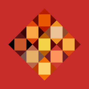 Abstract Tiles - fire tones T-Shirt