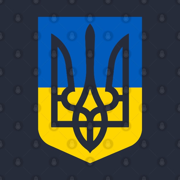 UKRAINE COAT OF ARMS FLAG by LILNAYSHUNZ